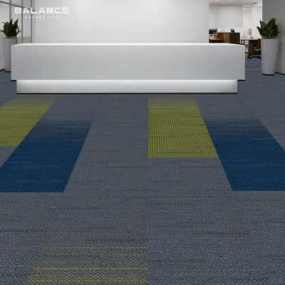 모듈형 PVC 지원 PP 카펫 타일 50x50 상업 사무실 전체 두께 6.0mm